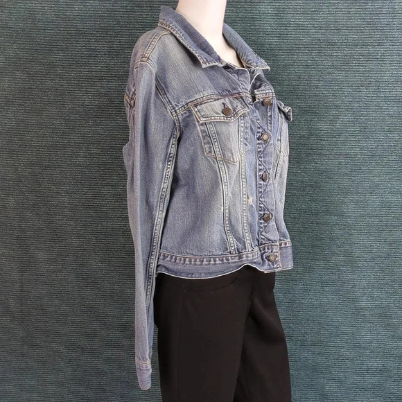For Kitty Rescue!  Old Navy Youth Distressed Denim Jacket - Picture 9 of 16